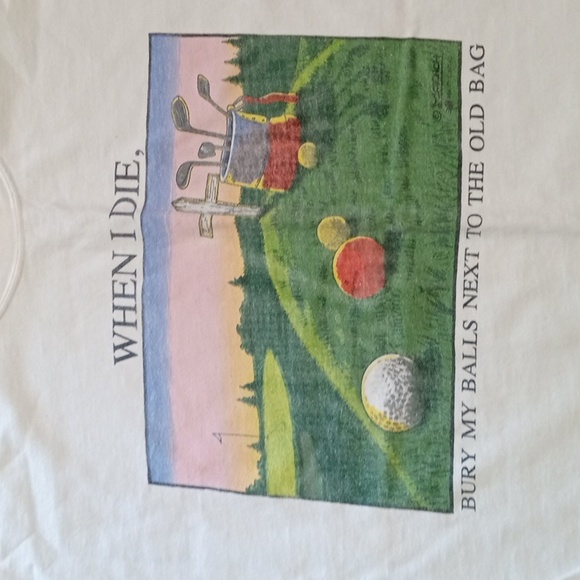 Golf art White Short Sleeve Tee Size XL - Picture 3 of 5